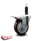 Service Caster 4'' Maroon Poly Swivel 1'' Expanding Stem Caster Total Lock Brake SCC-EXTTL20S414-PPUB-MRN-1 - alternate 2